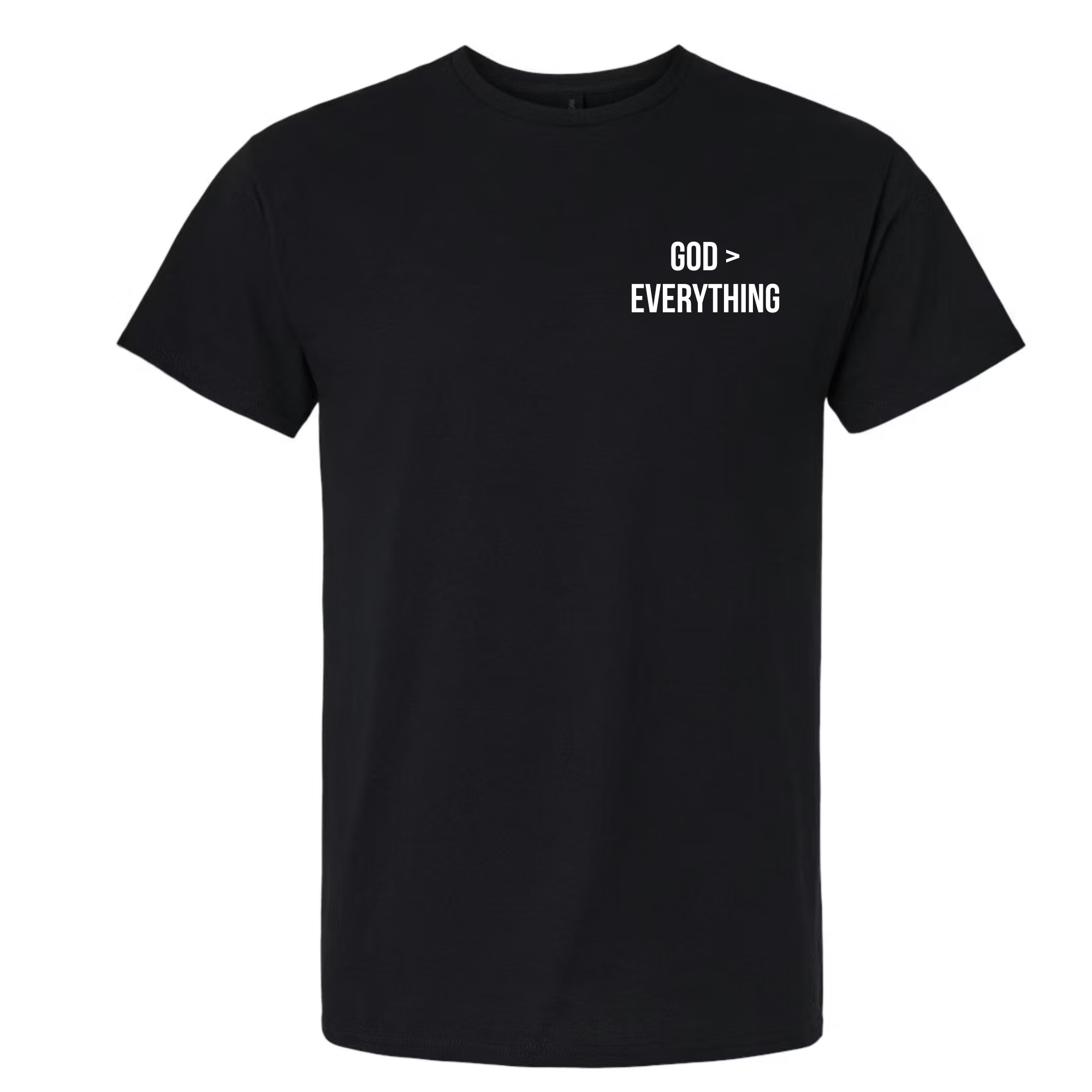 GOD > EVERYTHING Tee — Black